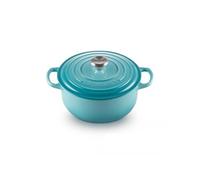 Cocotte Ronde en Fonte Emaillée 20 cm Bleu Caraïbes