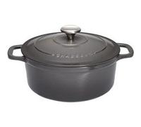 Cocotte ronde 20 cm chasseur gris caviar interieur noir Chasseur