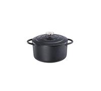 Küchenprofi 0401001022 Provence Casserole à rôtir ronde, en fonte, noir, 13,8 x 24,8 x 27,6 cm