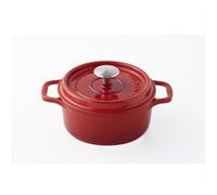 Cocotte ronde en fonte émaillée 22cm rubis Invicta 402220 rouge G
