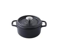 Cocotte ronde en fonte émaillée 24cm noire mat - 402241 -