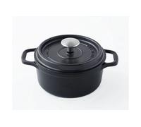 Cocotte ronde en fonte émaillée 28cm noir mat puv402281