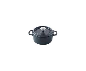 Cocotte Ronde En Fonte Émaillée 28cm Noir Mat - PUV402281