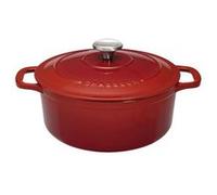 Cocotte ronde en fonte émaillée 28cm rubis Chasseur puc472858 rouge G