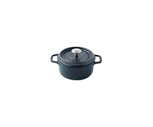 Cocotte Ronde En Fonte Émaillée 32cm Noir Mat - PUV402321