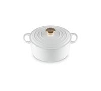 Cocotte Ronde Evolution en Fonte 24 cm Blanc
