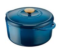Tefal Pierre Gagnaire Cocotte en fonte d'acier dia 29 cm, 7,4 L, Induction, Couvercle spécial condensation, Rétention de chaleur, Mijotés, Cuisson douce, Caramélisation, Héritage Bleu Alpes E2610504
