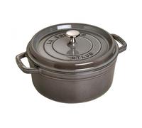 Staub Cocotte ronde 405002460 - Fonte émaillée 24 cm 3,80 L Gris graphite