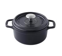 Cocotte ronde en fonte émaillée 24cm noire mat - 402241 - INVICTA Noir G