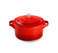 Cocotte Ronde MAGMA Fonte d'Aluminium avec Couvercle Alu - Pradel - l140- L1- P260- h- Fonte d'Aluminium