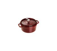 Cocotte Ronde Rouge Cerise - 24cm - 3,80l - Tous Feux + Four - Staub Rouge