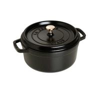 Staub Cocotte ronde Ø 24 cm – Noir mat – Compatible induction – Couvercle auto-arrosant