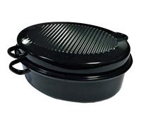 Cocotte rôtissoire ovale - GREENVEA - 42 cm - Noir tacheté blanc - Acier émaillé - 10 litres