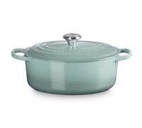 Cocotte Signature en fonte émaillée ovale 29 cm Sea Salt
