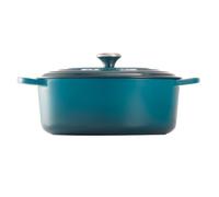 Cocotte Signature en fonte émaillée ovale 31 cm Deep Teal