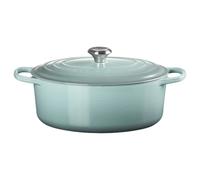 Cocotte Signature en fonte émaillée ovale 31 cm Sea Salt