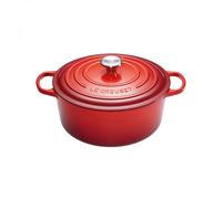 Le Creuset - Signature - Cocotte ronde Ø26cm - cerise/hauteur sans couvercle: 11,5cm/Convient à toutes les sources de chaleur