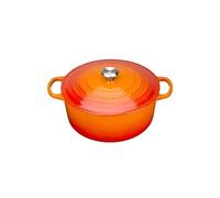 Le Creuset Cocotte Signature Ronde En Fonte Émaillée, 28cm, Volcanique (orange)