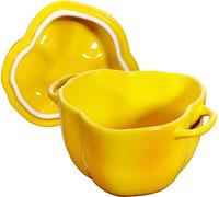 Cocotte Spéciale 045 L Plat De Cuisson Céramique Kokilka Jaune Avec Couvercle