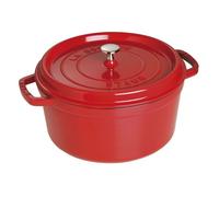 Cocotte Ronde En Fonte Cerise Staub 30 Cm Rouge
