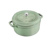 Cocotte - STAUB - Ronde 22 cm - Vert Clair - Fonte - 2 6 litres