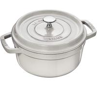 Cocotte Staub Ronde Truffe Blanche 22 Cm Blanc