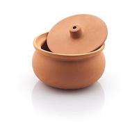 Cocotte traditionnelle en terre cuite traditionnelle turque en faïence espagnole naturelle avec couvercle 16 cm