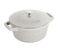 Cocotte twister 20 cm, Rond(e), Truffe blanche, Fonte Staub