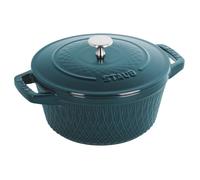 Cocotte twister 24 cm, Rond(e), La Mer, Fonte