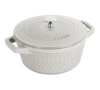 Cocotte twister 24 cm, Rond(e), Truffe blanche, Fonte Blanc G