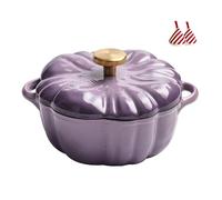 Cocottes En Céramique, Casserole À Dessert Robuste En Poterie Citrouille Avec Couvercle Et Pince Triangulaire Thermo-isolante, Four Hollandais Profond Antiadhésif À Deux Poignées(16cm/6.3in)