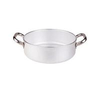 Cocottes faitout cylindriques, basse, chauffant, en aluminium, épaisseur de 5mm, avec 2anses en acier inoxydable, argent, 2,5litres