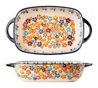 Cocottes pour four, plat de cuisson rectangulaire en céramique avec oreilles, résistant à la chaleur, facile à nettoyer, plat de cuisson pour tarte, cocotte, tapas, cuisine, 13x7, 5x3 pouces