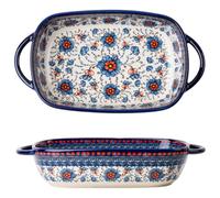 Cocottes pour four, plat de cuisson rectangulaire en céramique avec oreilles, résistant à la chaleur, facile à nettoyer, plat de cuisson pour tarte, cocotte, tapas, cuisine, plats pour four, 9x5x2 po