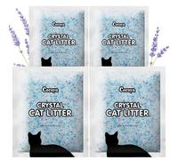 COCOYO Litière pour Chat en Cristal parfumée à la Lavande I Litière pour Chat en Gel de silice - Lot économique de 7,8 kg (2 kg x 4)