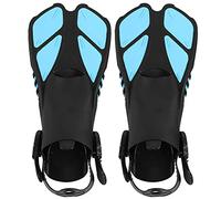 COCOYUEMA 1 Paire de Palmes de plongée réglables en TPR Souple, Talon Ouvert, Longues Palmes de Natation pour la plongée en apnée (M)