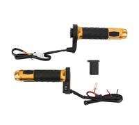 COCOYUEMA 1 Paire de poignées chauffantes pour Moto, 3 températures de Vitesse, antidérapantes en Alliage d'aluminium ABS 22mm, poignées chauffantes pour Guidon 12V (Or)