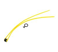 COCOYUEMA Attache de câble Flexible, Double Cercle, Attache de câble autobloquante en Plastique avec Anneau de Traction pour équipement de Sport de Plein air (Jaune)