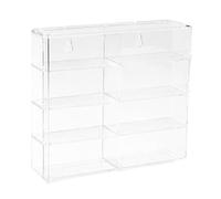 COCOYUEMA Boîte de rangement pour modèle de voiture, vitrine transparente, étagères réglables pour voitures, jouets, objets de collection, matériau PS anti-poussière, gain de