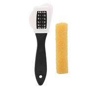 COCOYUEMA Brosse de nettoyage en daim nubuck, pour enlever les taches de marques de chaussures, conception compacte à deux faces, matériau en cuivre TPR PP durable, outil