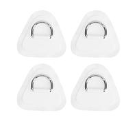 COCOYUEMA Lot de 4 Anneaux en D en Acier Inoxydable pour Bateau pneumatique, Planche de Surf, canot pneumatique, Paddle. (Blanche)
