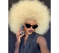 CoCrowns - Perruques afro pour femmes noires - Perruque afro courte et bouclée d'apparence naturelle - Perruques synthétiques complètes pour fête et cosplay (613)