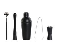 COCTEL SET 5 INOX 8X8X20 500ML NEGRO
