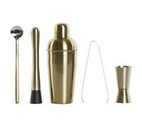 COCTEL SET 5 INOX 8X8X21 500ML DORADO