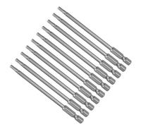 CoCud 10-Pièces Hex Tête mbout H3 Hex Tête 1/4" Hex Tige 100mm Long | S2 Alliage Acier, Tournevis Mèche, pour Électrique Perceuse