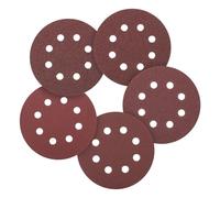 CoCud 100 Pcs 125mm 5 Inch Sanding Disc 40/60/80/120/220 Grit 8 Hole Round Crochet et Boucle Sandpaper Pour Random Orbital Sander Automotive Car