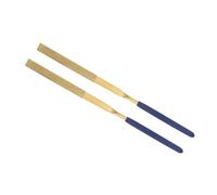 CoCud 2 Pièces Lime à Aiguille Revêtue de Diamant Queue de 3 mm Lime Plate | Revêtue de Titane, Longueur de 140 mm, pour le Métal le Verre la Pierre