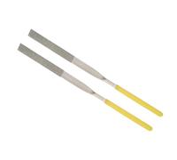 CoCud 2 Pièces Lime à Aiguille Revêtue de Diamant Queue de 4 mm le Verre | Outil D'Affûtage de Lime Plate Revêtue de Diamant, Longueur de 160 mm, Pour le Métal, la Pierre
