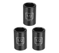 CoCud Douille à choc 6 pans 3 pièces 1/2" 3/8" 1,2" acier 40CrV