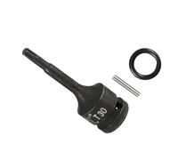 CoCud Embout de Douille Torx à Impact, Douille T30 1/2" Drive 3" Longueur, Douille en Acier Cr-Mo avec Joint Torique et Goupille - (Applications : pour Boulon à Tête Hexagonale)